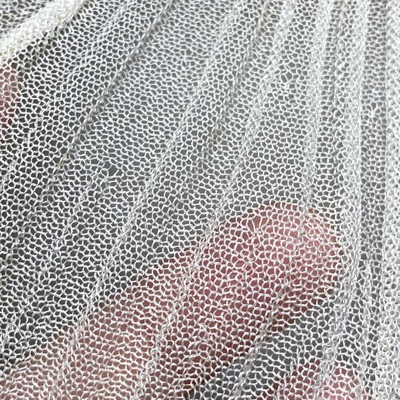 St John Womens Size S Silk Pleated Stripe Long Sleeve Semi Sheer Dress - Picture 8 of 10